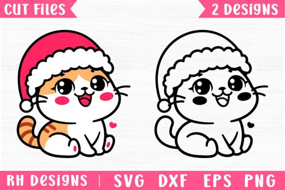 Christmas Cat SVG Cute Cat SVG