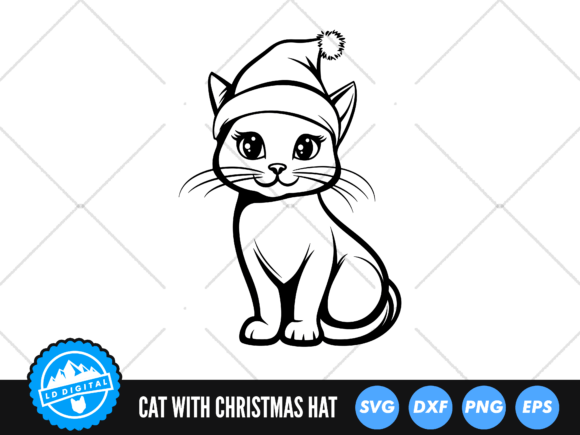 Christmas Cat SVG Festive Cat SVG
