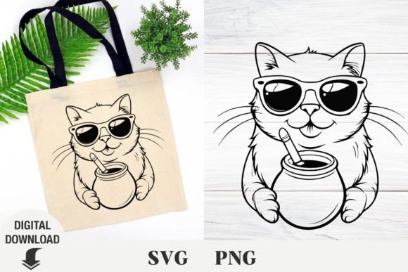 Cute Cat Svg, Cat Summer Svg, Vacation S