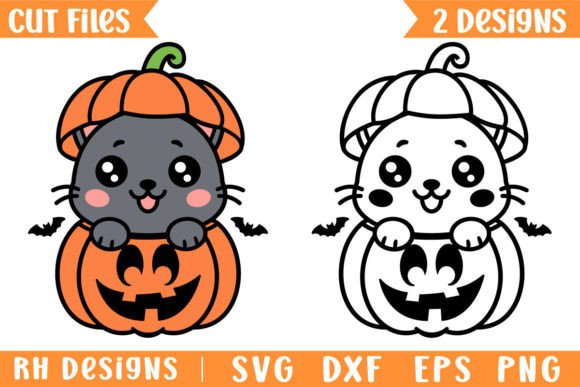 Cute Halloween Cat SVG Halloween SVG