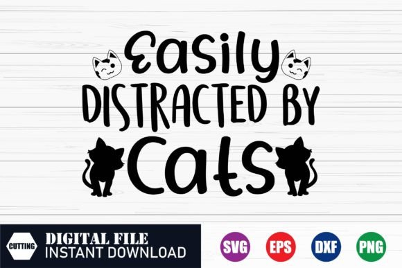 Easily Distracted by Cats, Cat SVG