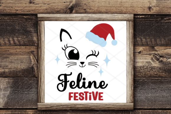 Feline Festive Christmas Cat SVG
