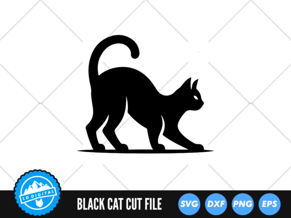 Halloween Cat SVG Black Cat Cut File