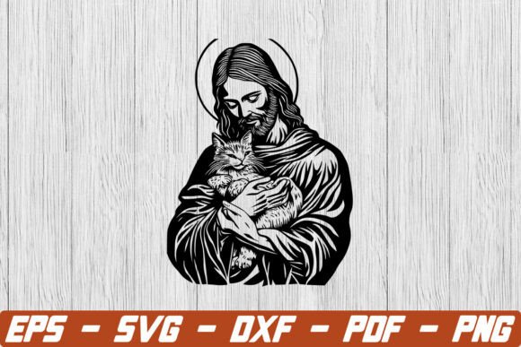 Jesus Holding a Cat Svg Review