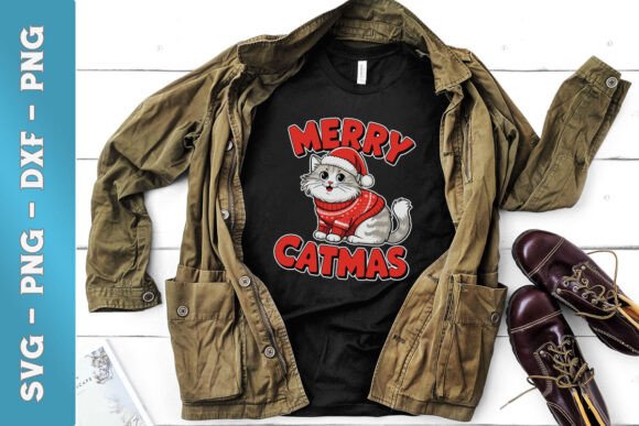Merry Catmas Merry Christmas Cat SVG