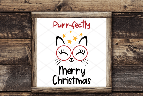 Purrfectly Merry Christmas Cat SVG