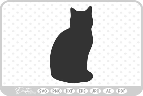 Sitting Cat SVG PNG DXF